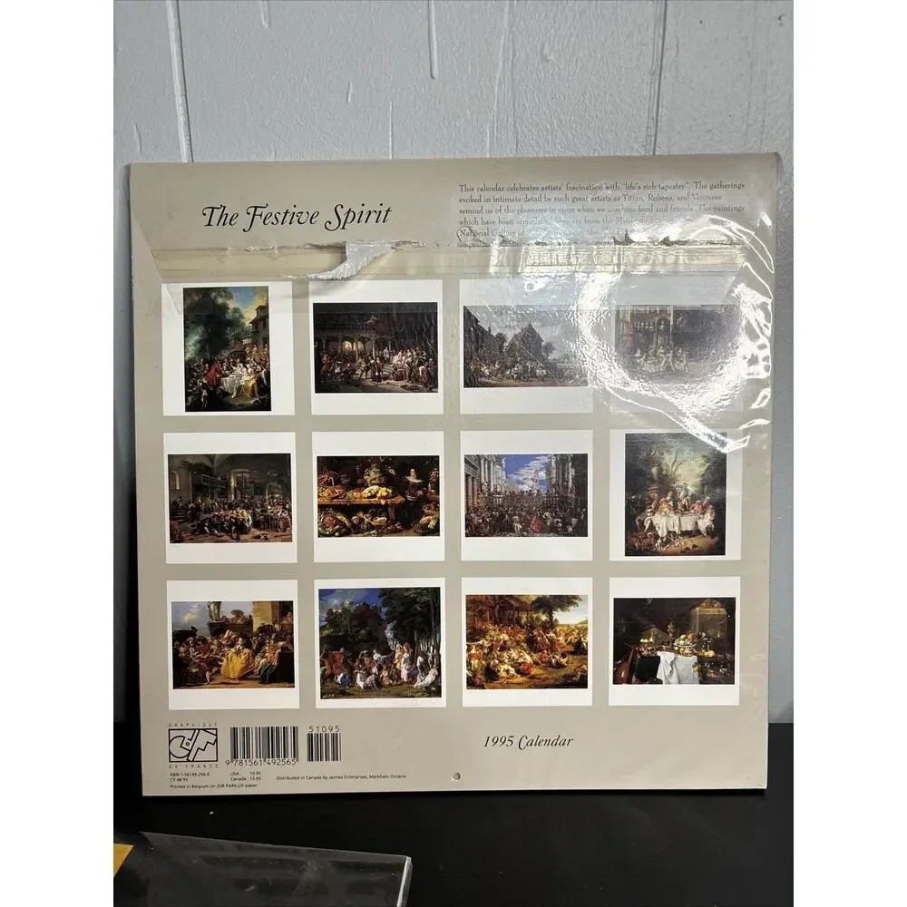 new sealed 1995 calendars - Graphique De France - Printed In Belgium (lot of 3)